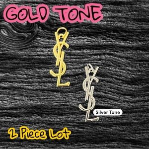 Lot Of 2 YSL Zipper Pull Button Charms